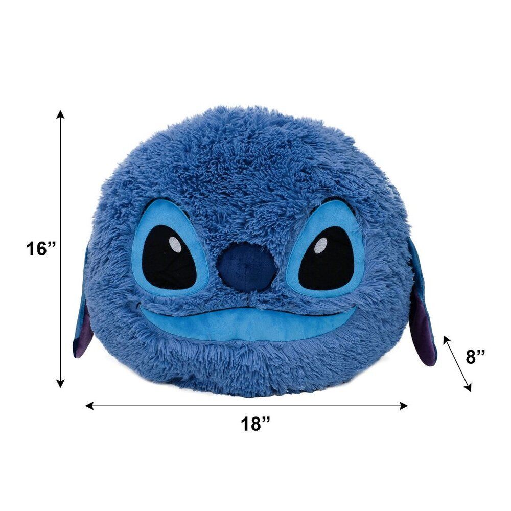 Disney Lilo & Stitch Stitch Fun 16" Furry Round Pillow with Embroidered Face